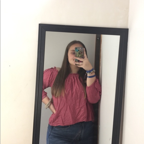 Pink Off The Shoulder Arizona Blouse - Picture 1 of 3